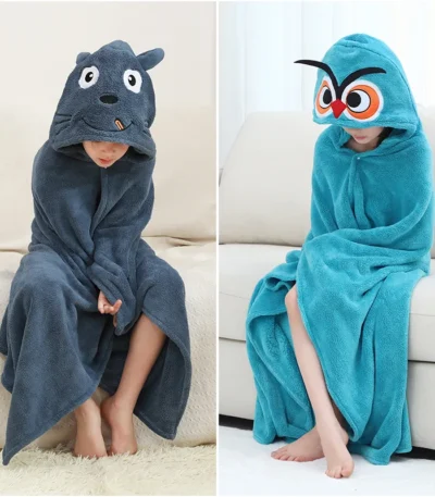 Baby Bath Towels Absorbent Soft Baby Shower Towel Large Blankets Children Bathrobe Boys Girls Bath Robe Kids Hooded Poncho