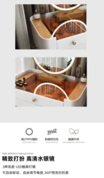 Modern dressing table with storage for makeup and jewelry - Goldoma luxury furniture