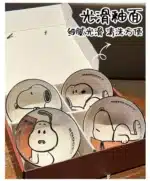 Snoopy 4 Pieces Ceramic Bowl Set 2025 New Style Under Glaze Color Cute Cartoon Pattern Home Noodle Rice Tableware For Kids