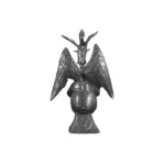 Retro Goat Statue Copper Mini Figurine Satan Demon Model Desk Decor Room Decor Game Chess Pieces Miniatures Gift – base