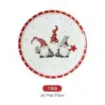 Nordic Santa Claus Ceramic Dishes and Tableware Relief Rice Salad Bowl Western Style Flat Plate Cup Teapot