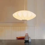 Modern Silk LED Pendant Lamp Denmark Designer Hanging Light for Living Room Hotel Restaurant Factory Direct High-End Home