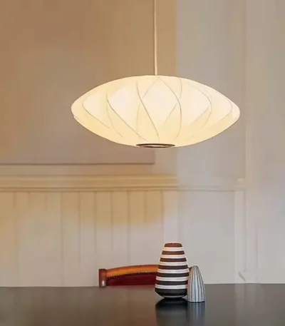 Modern Silk LED Pendant Lamp Denmark Designer Hanging Light for Living Room Hotel Restaurant Factory Direct High-End Home