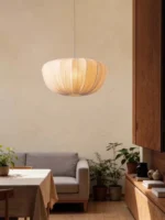 Nordic Minimalist Wabi Sabi Fabric Chandelier Living Dining Room Bedroom Pendant Light Indoor Home Decor Hanging Lamp