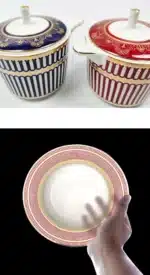 European Geometric Pattern Ceramic Dinner Plate Restaurant Hotel Tableware Bone China Dishes Steak Pasta Plate Kitchen