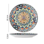 Retro Ceramic Dinner Plates Set Bohemia Style Food Plate Household Tableware Set Breakfast Plates Salad Soup Bowls Dinnerware - Image 7