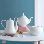 Ceramic Kettle European Style Simple White Coffee Pot Water 700-1000ml Teapot Hotel Water Ware Home Bar Decoration Drinkware