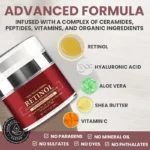 Instant Retinol Cream Face Moisturizer Collagen Firming Lifting Fade Fine Lines Smoother Korea Repair Skin Care – close-up
