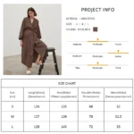 NHKDSASA Brown Robes For Women Loose Three Quarter Sleeve Nightwear Sashes Cotton Bathrobe Female Casual Sleepwear Summer
