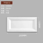 50pcs Degradable Square 6/8/10 Inch Disposable Paper Plate Thick Cake Tray for Baking Barbecue Party Tableware Fruit Snack