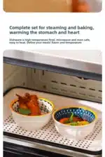 Nordic Style Ceramic Rice Bowl Underglaze Japanese Breakfast Bowl High Aesthetic Value round Shape Dinnerware Set – angled