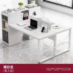 78 Inch Extra Long Desk, Double Desk with 2 Drawers, Two Person Desk Long Computer Desk with Storage Shelves, Writing Table