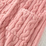 2026 New Autumn/Winter Women's Bathrobe Flannel Thickened Warm Buckle Long Dress Solid Color Nightgown Home Fur Ladies