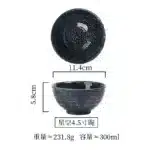 4.5inch Japanese Ceramic Rice Bowl Porcelain Dishes Pretty Restaurant Table Top items Soup Noodles Sauce Bowls Dinnerware
