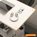 Multi-Layer Standing Desk Small Office Desk Adjustable Height Wooden Computer Desk Workstation Work Table Laptop Desk for