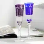 Crystal Flute Champagne Glasses Multicolor Wine Glass Cup Handmade Hand Carved Edo Kiriko Wedding Gift With Gift Box 1PC