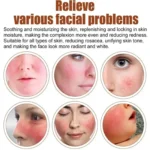 Facial redness repair cream beside a glass of water, emphasizing hydration.