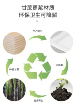 50pcs Degradable Square 6/8/10 Inch Disposable Paper Plate Thick Cake Tray for Baking Barbecue Party Tableware Fruit Snack