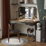 Mid Century Modern Standing Desk with 3 Drawers, 55 x 26 Inches Whole-Piece Sit Stand Up Desk for Home Office,,Customized