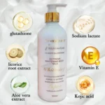 24K Gold Glutathione Whitening Body Lotion Moisturizing Brightening and Firming Body Cream – styled in a modern Living