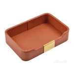 PU Leather Desk Organizer Tray for Key Wallet Electronics Storage box Office Desk Storage Organizer Watch Glasses Display