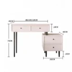 Modern dresser vanity table with mirror and stool — makeup vanity table with ample storage for bedroom
