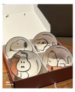 Snoopy 4 Pieces Ceramic Bowl Set 2025 New Style Under Glaze Color Cute Cartoon Pattern Home Noodle Rice Tableware For Kids