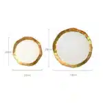 11-inch Gold-plated Western Steak Pasta Plate High-grade Frosted Fruit Salad Dessert Breakfast Plate 8-inch Restaurant