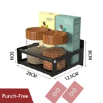 Kitchen Spice Rack Stainless Steel Wall-Mounted Storage Shelves Seasoning Bottle Rack Bathroom Punch-Free Storage Organizer