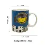 Creative Architecture House Ceramic Teacup 350ml Mug Large Capacity Exquisite Coffee Cup Birthday Gift Breakfast Mug Home