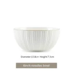 Relief Sculpture Gold Inlay Ceramic Rice Bowl Dishes Beef Steak Plate Fish Plate Premium Ceramic Tableware 1pcs - Image 10