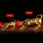 Feng Shui Mascot Copper Bull Wall Street Cattle Sculpture Cow Statue Office Decor Crafts Gift – close-up detail