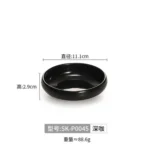 Melamine Imitation Porcelain Small Plate Korean Disc Restaurant Tableware Creative Small Bowl – angled view