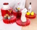 Elegant buffet table centerpiece with paper folding cupcake display stands for party decoration