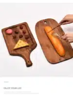 HEMU-Acacia Wood Bread Board, Wood Chopping Board, Western Style, Pizza, Sushi, Cutting Board, Cheese, Steak Tray, Wooden