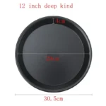 6 to 12inch Premium Non-Stick Pizza Pan Bakeware Carbon Steel Pizza Plate Round Deep Dish Pizza Pan Tray Mold Mould Baking Tools - Image 17