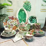 Tropical Rainforest Series Western Food Plate, Rice Bowl, Soup Pot, Tableware, Wizard of Oz Bone Porcelain Tableware, Gift