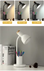 Nordic Creative Table Lamp Fashion Pen Holder Art Simple LED Lights/Office Eye Protection Reading&Living Room Bedroom