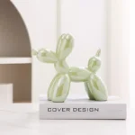 Vilead Ceramic Plating Balloon Dog Orange Figurines Animal Statue Handmade Sculpture Gold Sliver Modern Living Room Desk