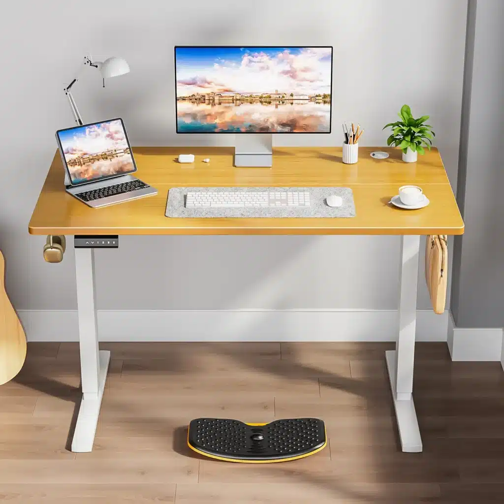 JHK Electric Adjustable Height Standing Computer Desk Ergonomic Sit Stand Up Down Computer Table Workstation For Home Office