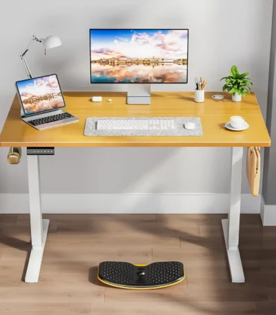 JHK Electric Adjustable Height Standing Computer Desk Ergonomic Sit Stand Up Down Computer Table Workstation For Home Office