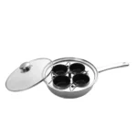 Egg Poacher Pan Stainless Steel Egg Steamer universal Induction Cooktop Egg Steamer Frying Pan for Breakfast Steamed Egg