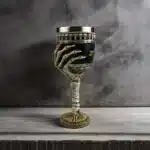 Gothic Skeleton Hand Goblet Halloween Skull Wine Glass Liner Dark Art Home Decor Gift for Gothic Enthusiast Party Drinkware