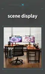 47 in Computer Desk with Drawer, Storage Cabinet Shelve, L Shape Home Office Reversible Study Table, Wood Executive Writing