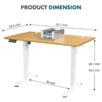 JHK Ergonomic Electric Standing Desk Height Adjustable Computer Desk Large Work PC Table Home Office Writing Gaming Desks
