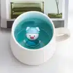 Creative Ceramic Coffee Mug with Lid and Spoon Cute Cartoon Three-dimensional Kawaii Animal Milk Cup Couple Gift Water Cup