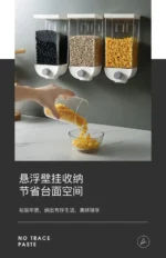 Airtight plastic cereal storage containers with pour spout and measuring cup lid