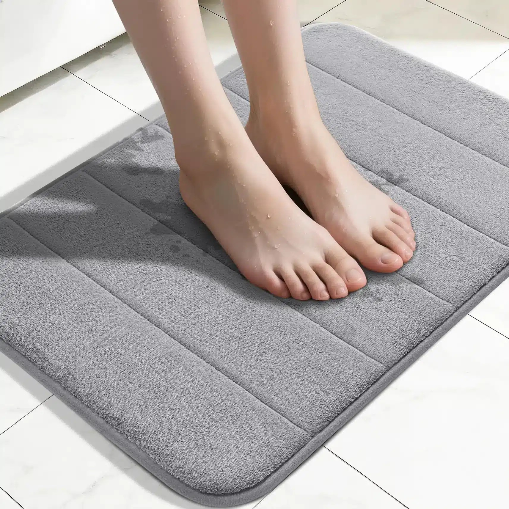 40*60CM Non Slip Memory Foam Bath Mat Rug Fast Drying Soft Bathroom Shower Mats Rugs