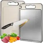 Titanium Cutting Board Double Sided for Kitchen, Stainless Steel Cutting Board, Stainless Steel Food Grade Cutting Board