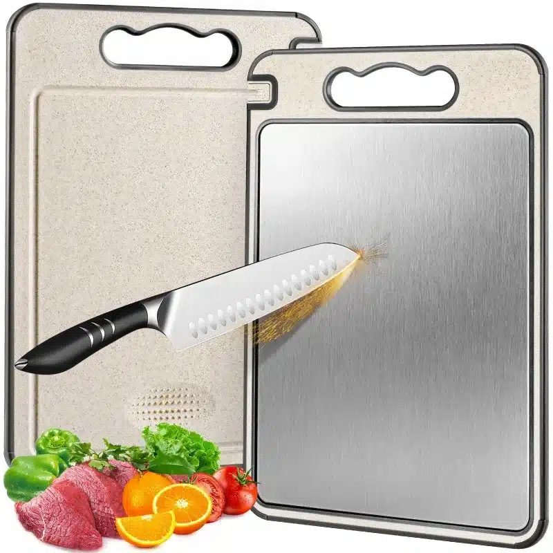 Titanium Cutting Board Double Sided for Kitchen, Stainless Steel Cutting Board, Stainless Steel Titanium Cutting Board Double Sided for Kitchen, Stainless Steel Cutting Board, Stainless Steel Food Grade Cutting Board
